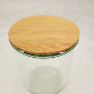 Holzdeckel für WECK Gläser mit Silikondichtung 107 mm